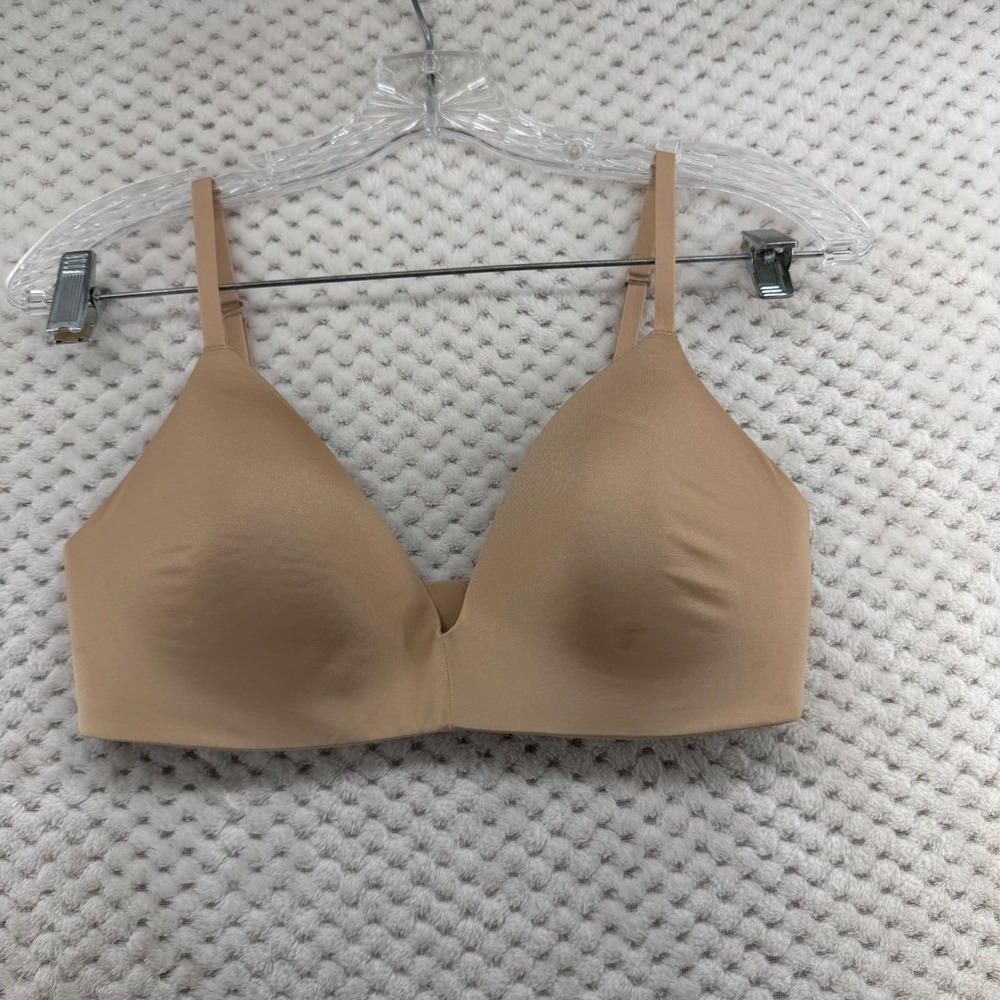 SKIMS Fits Everybody Wireless Form Bra Womens 36C Tan Beige DM-DEM-9540W